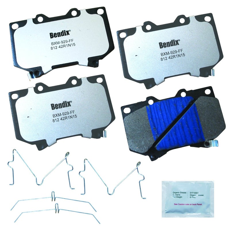 Bendix Fleet Metlok MKD812FM Semi-Metallic Front Brake Pads for Toyota Sequoia 2007-2001, Tundra 2003-2000 - Image 1